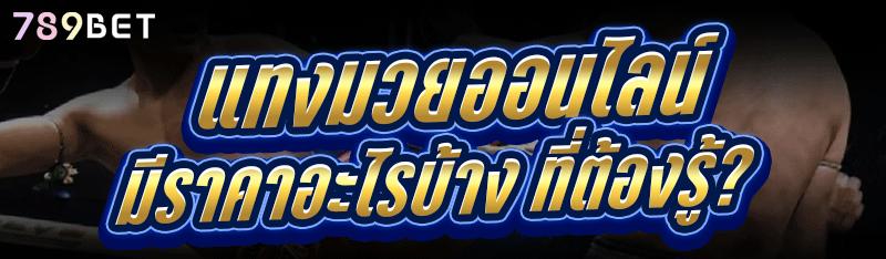 แทงมวยออนไลน์ มีราคาอะไรบ้าง ที่ต้องรู้?