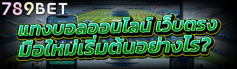 แทงบอลออนไลน์ เว็บตรง มือใหม่เริ่มต้นอย่างไร?